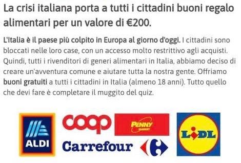 La truffa dei buoni spesa in regalo da 200 euro che arrivano su WhatsApp