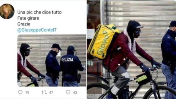 La foto bufala degli immigrati ‘italiani controllati e gli immigrati che girano indisturbati’