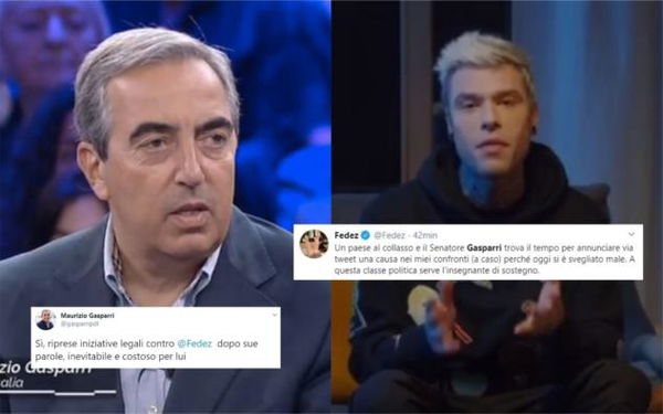 Il ‘dissing’ social tra Maurizio Gasparri e Fedez