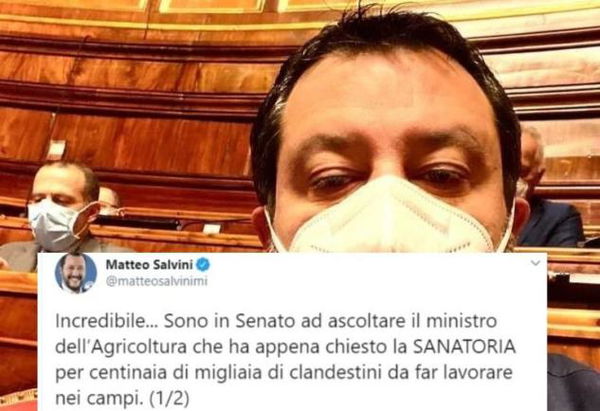 «Incredibile, sono in Senato», l’incipit di Salvini che provoca reazioni social inevitabili