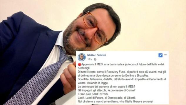 Come Salvini fa propaganda non spiegando che il Mes debba passare per il nostro Parlamento article-post