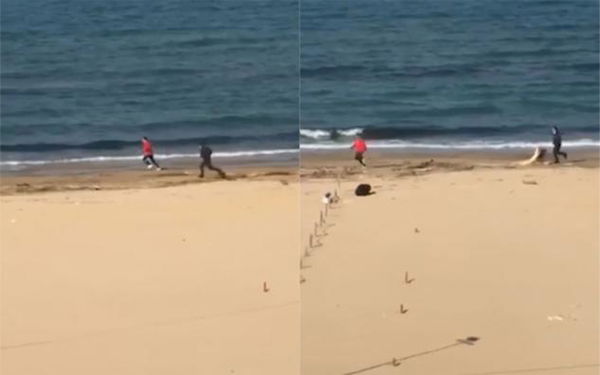 La storia del runner che fugge dal finanziere in spiaggia non è finita benissimo (per il runner) | VIDEO