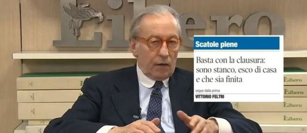 Come Vittorio Feltri sta invitando la gente a uscire di casa