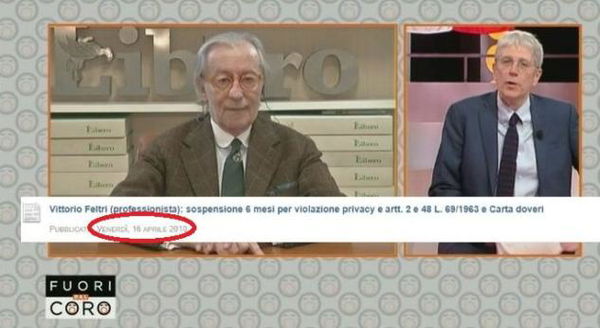 La storia di Vittorio Feltri sospeso dall’ordine dei giornalisti per sei mesi (ma era 10 anni fa)