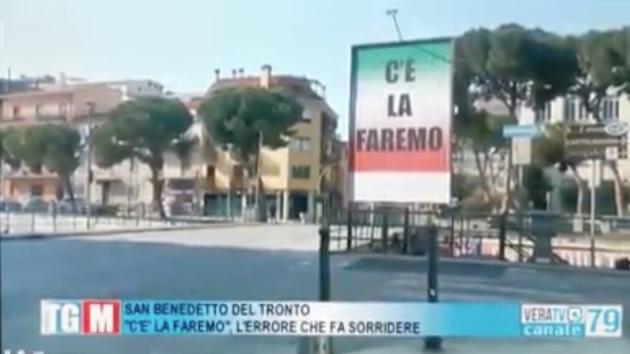La vera storia del cartellone «C’è la faremo» a San Benedetto del Tronto article-post
