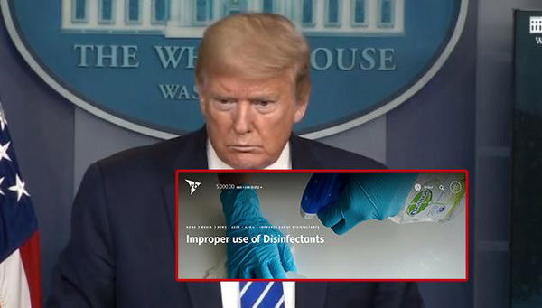 L’azienda di disinfettanti è costretta a chiedere ai consumatori di non iniettarli in corpo, dopo le parole di Trump