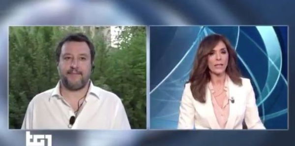 Il monologo di Salvini al Tg1: «Mia figlia mi ha chiesto ‘chi è quel signore che ti attacca?’»