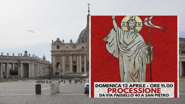 Forza Nuova marcia verso San Pietro, la processione di Pasqua che sfida i divieti