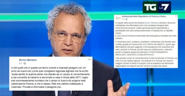 Mentana ricorda che «Auschwitz sorgeva nella cattolicissima Polonia», provocando la reazione dell’ambasciata polacca article-post