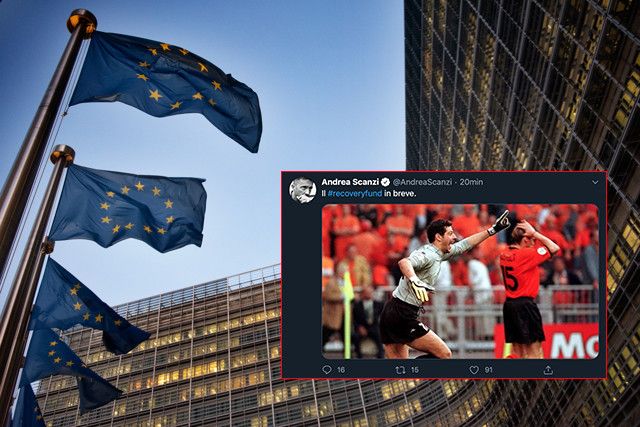 Andrea Scanzi spiega il Recovery Fund con Toldo che para i rigori all’Olanda in casa loro article-post