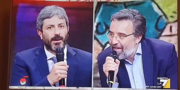 La faccia di Fico quando Damilano dice che ci sono compagni di classe di Luigi Di Maio ovunque | VIDEO