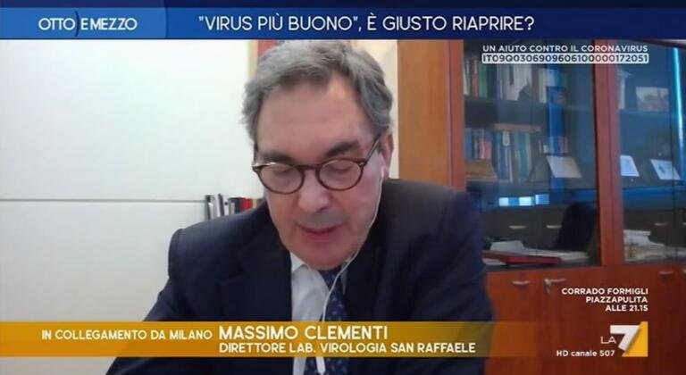 Il virologo Massimo Clementi: «Sicuro che il Coronavirus diventerà innocuo come un raffreddore» | VIDEO
