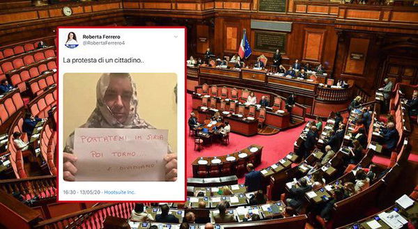 La senatrice della Lega che condivide la foto di un cittadino che prende in giro il velo di Silvia Romano