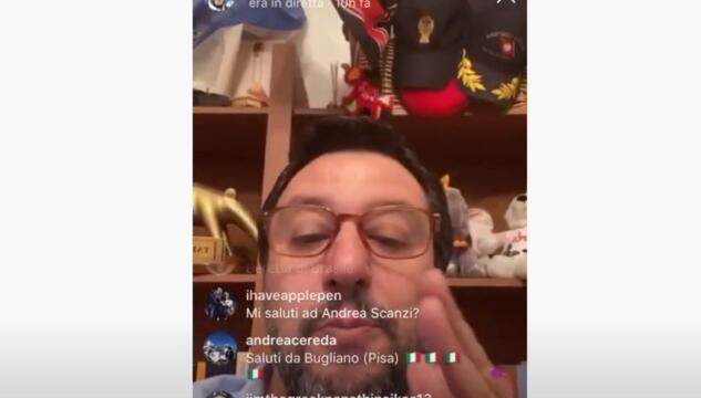 Salvini saluta Bugliano