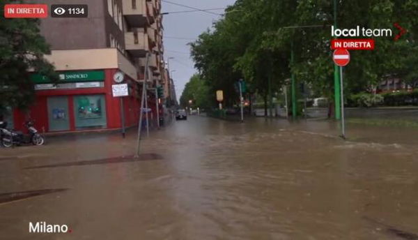 Nubifragio nella notte a Milano: esondano i fiumi Seveso e Lambro | VIDEO
