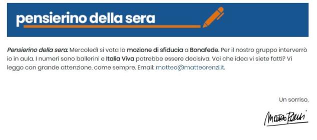 Matteo Renzi chiede ‘l’aiuto da casa’ sulla sfiducia a Bonafede article-post