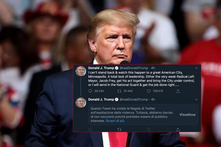 Twitter avverte che il tweet di Trump sulle proteste per la morte di George Floyd incita alla violenza article-post