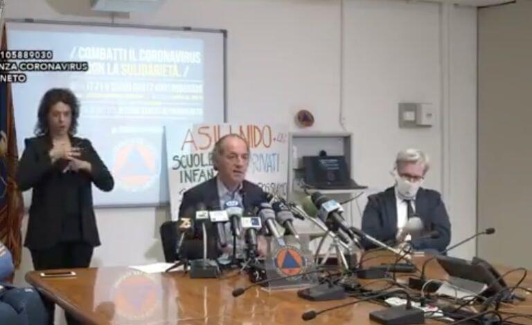 Zaia dice che i dati in Veneto non sono buoni e invita i cittadini a non stringersi la mano