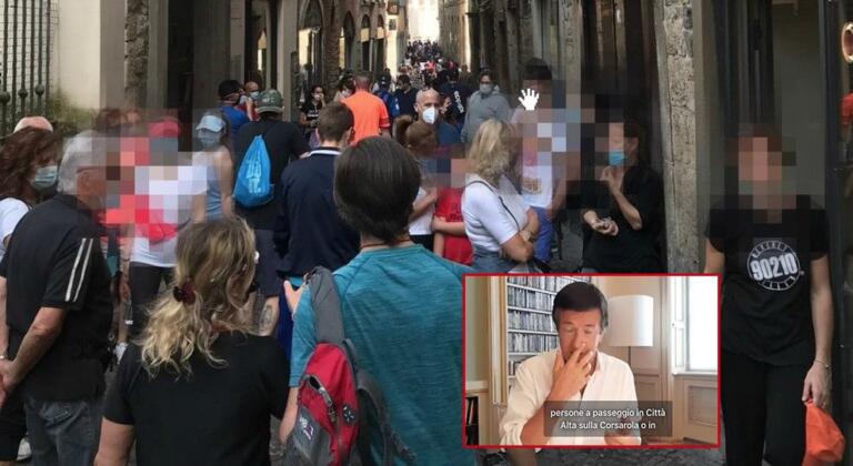 Città Alta, sole e cielo azzurro «Spuntano» i grattacieli di Milano Città Alta, sole e cielo azzurro «Spuntano» i grattacieli di Milano