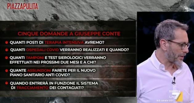 Le risposte di Conte a Piazzapulita: «Nei prossimi due mesi, 5 milioni di tamponi» article-post