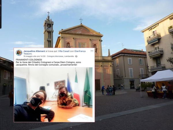 L’assessore di Fratelli d’Italia di Cologno con la mascherina «Boia chi molla»