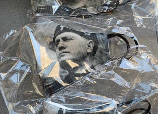 A Verona le mascherine con la faccia di Mussolini di cui non sentivamo il bisogno article-post