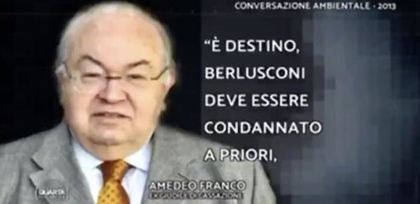 L’intercettazione dell’ex giudice della Cassazione: «Berlusconi doveva essere condannato a priori perché è un mascalzone»