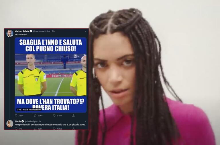 Elodie attacca duramente Matteo Salvini e la Lega le risponde a tono Elodie attacca duramente Matteo Salvini e la Lega le risponde a tono