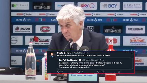 Come Gasperini è andato in tendenza, prendendosi anche insulti, per una frase detta nel 2017