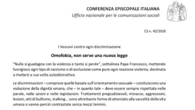 Legge contro omofobia
