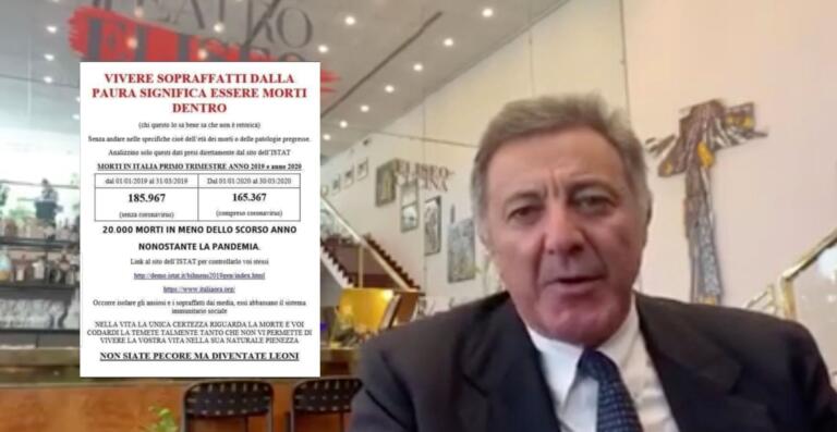 Luca Barbareschi e la bufala del numero morti in meno rispetto allo scorso anno in Italia