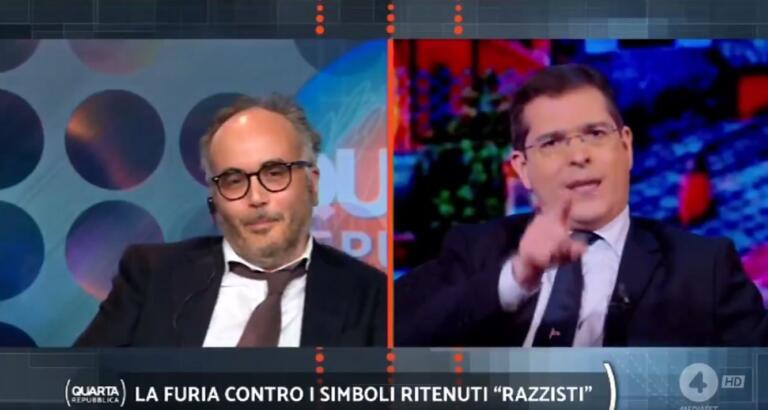 Raimo: «Hai una visione suprematista». Capezzone: «Sei un cogl*one» | VIDEO