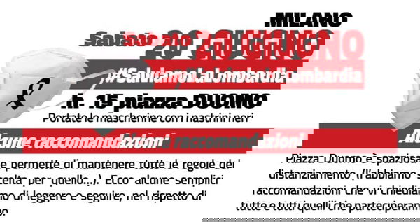 La manifestazione in sicurezza a Milano per salvare la Lombardia