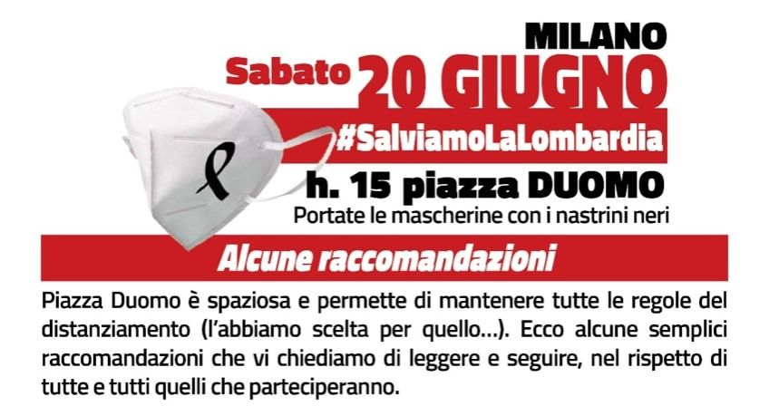 La manifestazione in sicurezza a Milano per salvare la Lombardia article-post