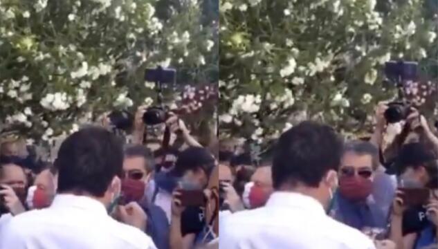 Salvini bacia santini