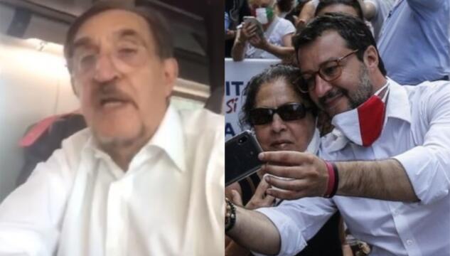 Salvini senza mascherina