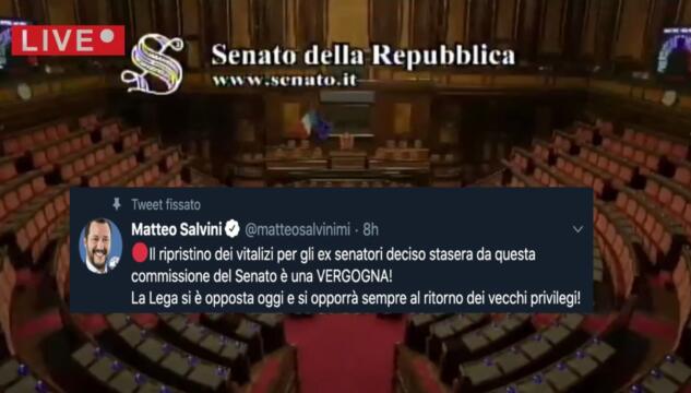 Vitalizi a ex senatori