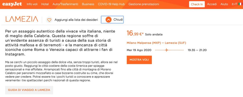 descrizione Easyjet