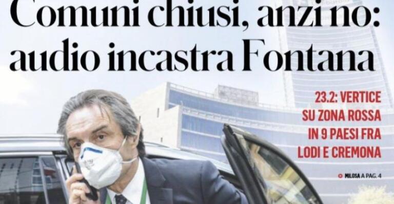 L’audio del 23 febbraio in cui Fontana parla di nove comuni da chiudere (e mai chiusi) per emergenza Covid