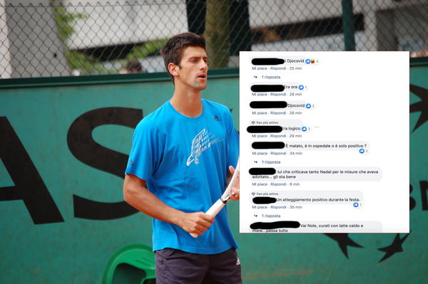 Gli insulti a Djokovic positivo al coronavirus