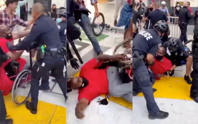 Afroamericano disabile aggredito