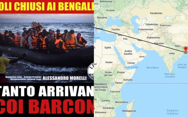 La geografia secondo il leghista Morelli e i bengalesi che arrivano con i barconi
