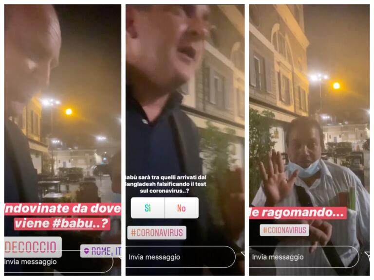 L’incredibile video del deputato Ruggieri di Forza Italia con il venditore di rose bengalese:  «Sei infetto» | VIDEO