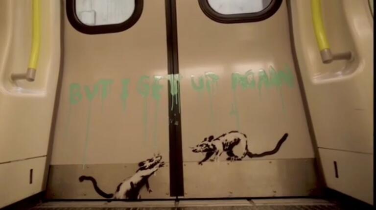 La vita breve dell’ultima opera di Banksy, già cancellata dalla metro di Londra