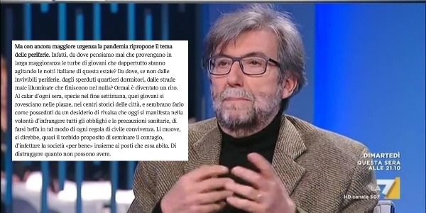 Galli della Loggia e i giovani delle periferie che portano il virus nei centri storici per infettare la società per bene
