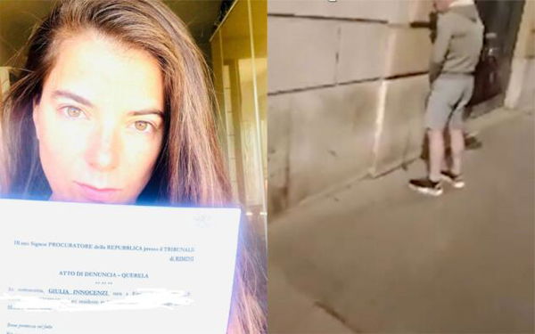 Giulia Innocenzi querela il militante della Marcia su Roma che fece pipì sui muri di Palazzo Chigi