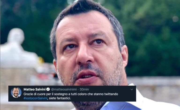 Il vittimismo di Salvini che lancia l’hashtag in suo favore per un voto previsto da mesi