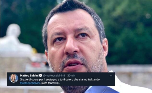 Il vittimismo di Salvini che lancia l’hashtag in suo favore per un voto previsto da mesi article-post