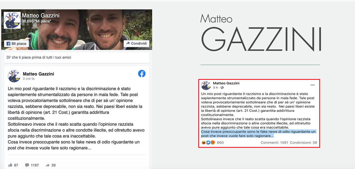 Il leghista che «ci vuole far ragionare» dicendo che non c’è libertà se non si permette a uno di essere razzista article-post