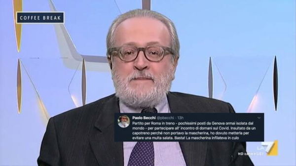 La sobrietà con cui Paolo Becchi indica dove mettersi la mascherina
